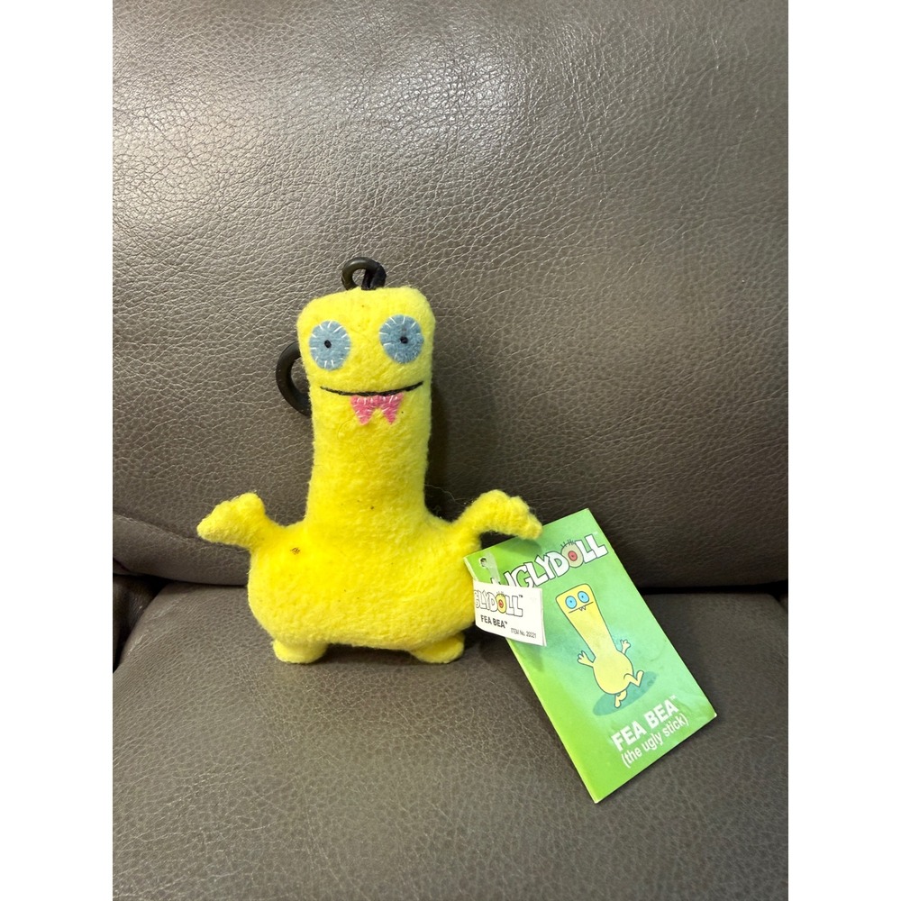 Uglydoll OX Yellow Plush Keychain Clip Pretty Ugly LLC 2011 NWT Collectible Toy